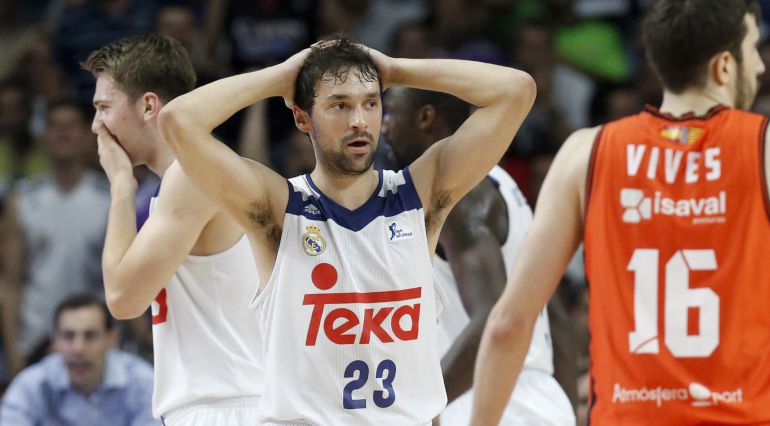 El base del Real Madrid Sergio Llull. El base del Real Madrid Sergio Llull.