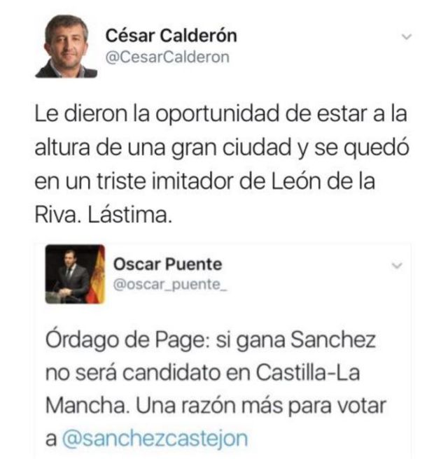 Óscar Puente borra más de 52.000 tuits tras ser nombrado portavoz del PSOE Óscar Puente borra más de 52.000 tuits tras ser nombrado portavoz del PSOE