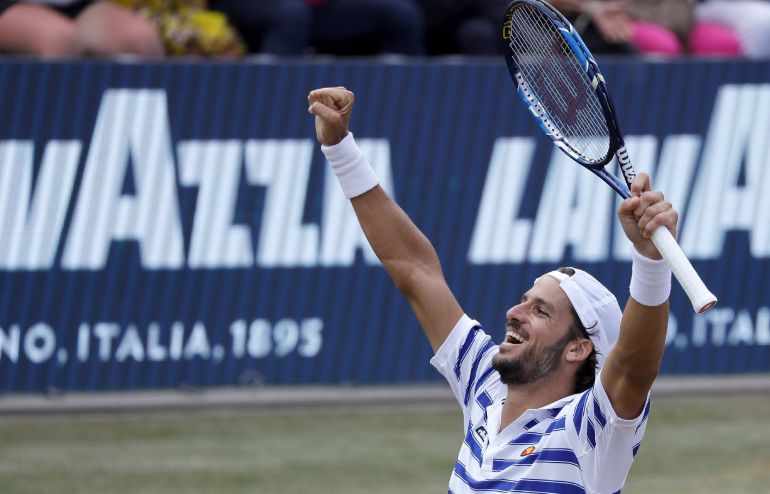Feliciano celebra su victoria ante Zverev Feliciano celebra su victoria ante Zverev
