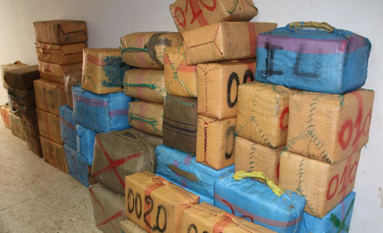 Alijo intervenido en Tarifa el pasado mes de octubre Alijo intervenido en Tarifa el pasado mes de octubre