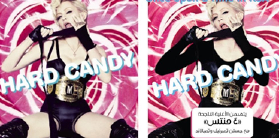 Ni el atuendo ni la postura de Madonna en 'Hard Candy' se libraron de la censura. El modelito de la cantante fue reemplazado por uno más conservador. Ni el atuendo ni la postura de Madonna en 'Hard Candy' se libraron de la censura. El modelito de la cantante fue reemplazado por uno más conservador.