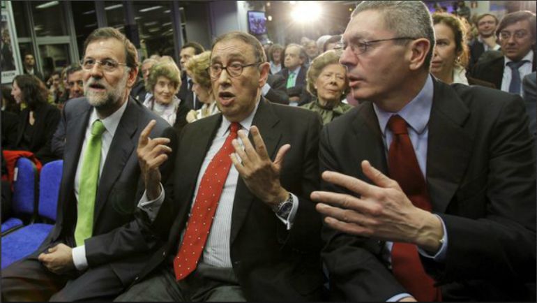 Mariano Rajoy, Mauricio Casals y Alberto Ruiz Gallardón. Mariano Rajoy, Mauricio Casals y Alberto Ruiz Gallardón.