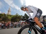 Cycling - The 104th Tour de France cycling race - The 22.5-km individual time trial Stage 20 from Marseille to Marseille, France - July 22, 2017 - Team Sky rider Mikel Landa of Spain in action with the Notre Dame de la Garde basilica in the background. REUTERS/Jean-Paul Pelissier