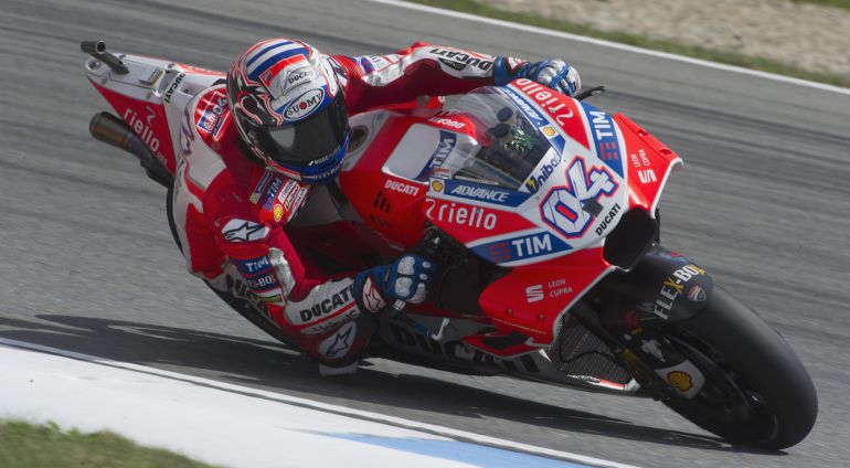 Andrea Dovizioso, durante los entrenamientos libres Andrea Dovizioso, durante los entrenamientos libres