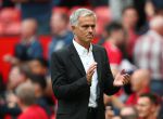 MANCHESTER, ENGLAND - AUGUST 13: Jose Mourinho, Manager of Manchester United shows appreciation to the fans after the Premier League match between Manchester United and West Ham United at Old Trafford on August 13, 2017 in Manchester, England. (Photo by Dan Istitene/Getty Images)