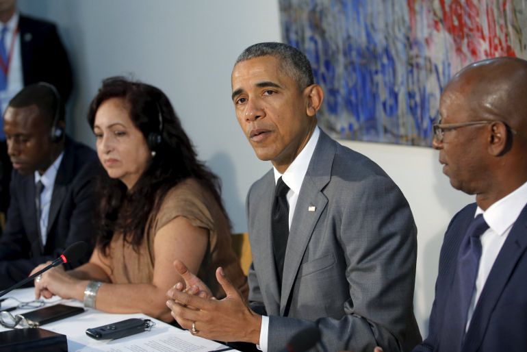 Obama en una de sus apariciones durante su mandato. Obama en una de sus apariciones durante su mandato.