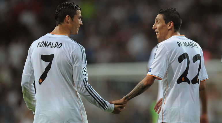 Cristiano y Di María, en un partido con el Real Madrid en octubre de 2013. Cristiano y Di María, en un partido con el Real Madrid en octubre de 2013.