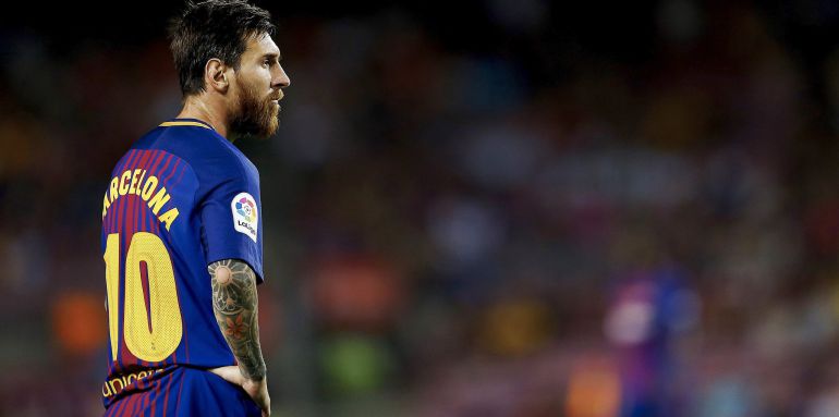 Messi, durante el partido de debut liguero frente al Real Betis Messi, durante el partido de debut liguero frente al Real Betis