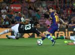 Soccer Football - La Liga - Barcelona vs Real Betis - Barcelona, Spain - August 20, 2017 Barcelona’s Lionel Messi scores their first goal REUTERS/Sergio Perez TPX IMAGES OF THE DAY