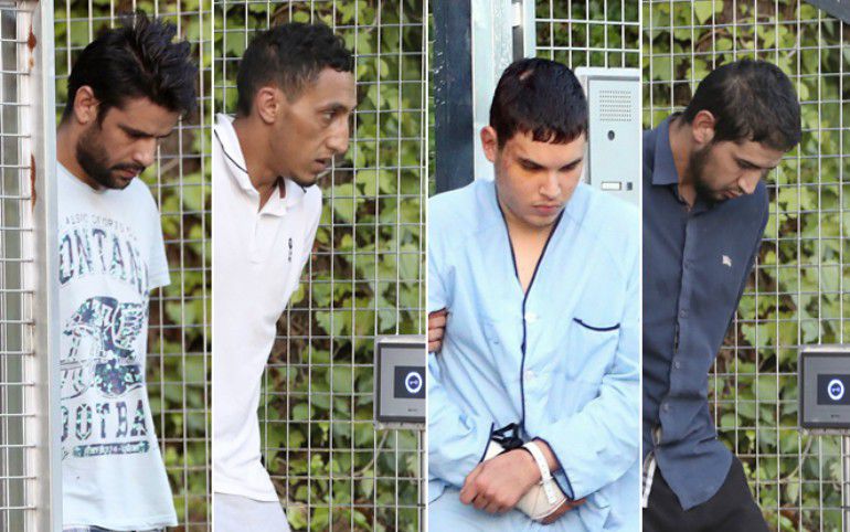 Los cuatro detenidos que declaran ante el juez Andreu. Los cuatro detenidos que declaran ante el juez Andreu.