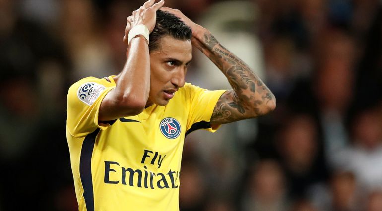 Di María se echa las manos a la cabeza tras fallar una ocasión Di María se echa las manos a la cabeza tras fallar una ocasión