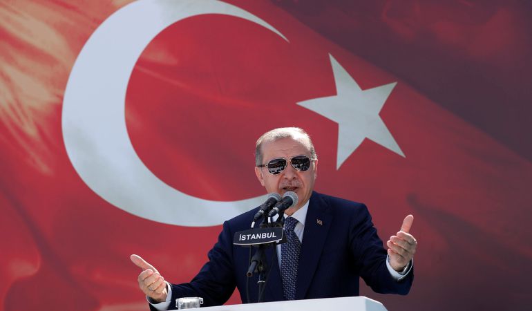El presidente turco Tayyip Erdogan durante un discurso en Estambul. El presidente turco Tayyip Erdogan durante un discurso en Estambul.