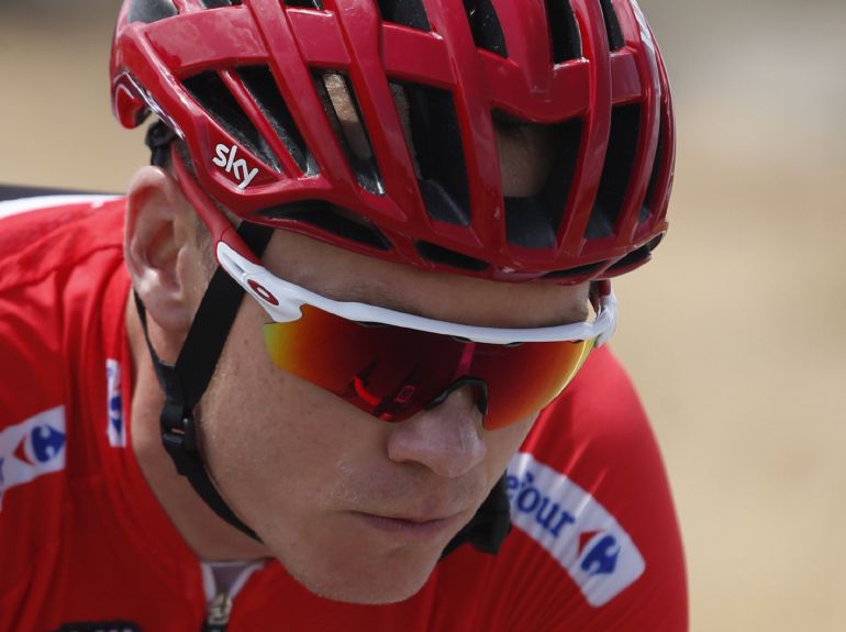 Froome, en un monento de la etapa de La Vuelta Froome, en un monento de la etapa de La Vuelta