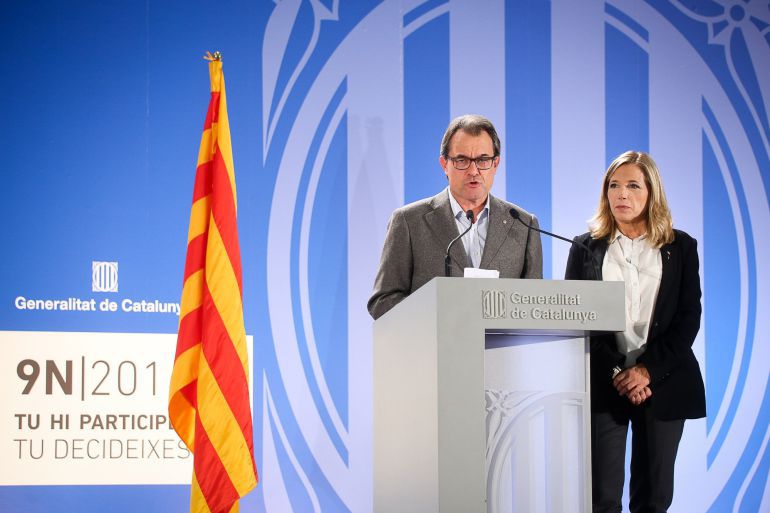 El president catalán, Artur Mas, comparece ante los medios en el centro de datos tras el 9-N El president catalán, Artur Mas, comparece ante los medios en el centro de datos tras el 9-N