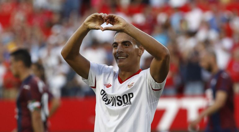 Ben Yedder celebra su gol ante el Eibar Ben Yedder celebra su gol ante el Eibar