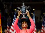 Tennis - US Open - Mens Final - New York, U.S. - September 10, 2017 - Rafael Nadal of Spain holds the trophy after defeating Kevin Anderson of South Africa. REUTERS/Mike Segar