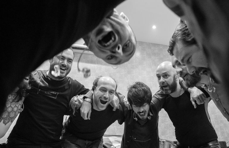 Vetusta Morla, antes de un concierto. Vetusta Morla, antes de un concierto.
