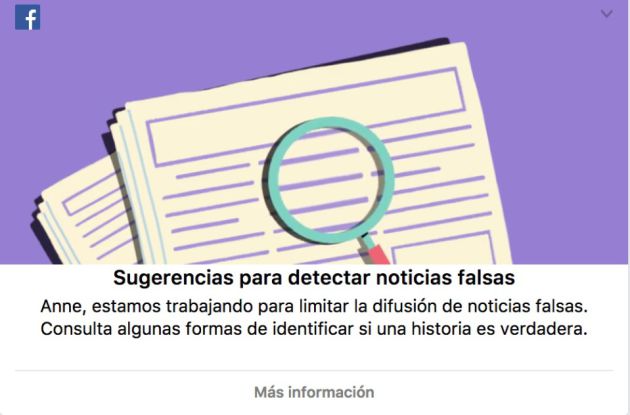 Facebook presenta las sugerencias para detectar noticias falsas. Facebook presenta las sugerencias para detectar noticias falsas.
