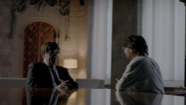 Puigdemont recibió a Évole en el Palau de la Generaltat. Puigdemont recibió a Évole en el Palau de la Generaltat.