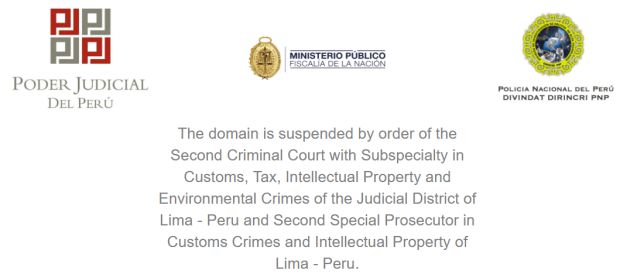 El dominio ha sido intervenido. El dominio ha sido intervenido.