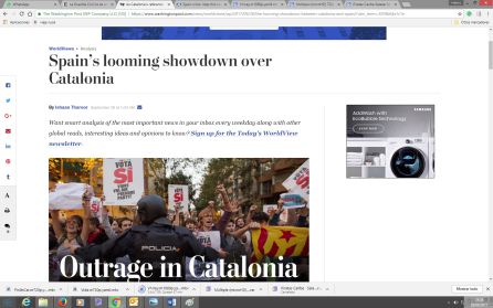 Cobertura del Washington Post sobre conflicto Catalán Cobertura del Washington Post sobre conflicto Catalán