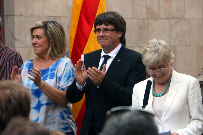 Carles Puigdemont en el Palacio de la Generalitat. Carles Puigdemont en el Palacio de la Generalitat.
