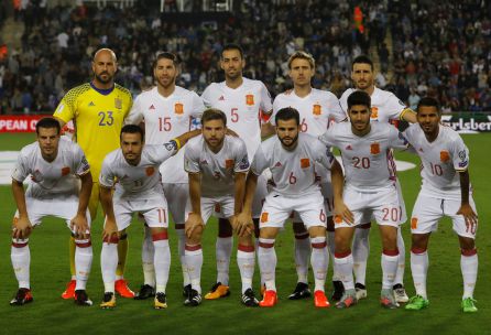 El último once de España en la fase de clasificación para el Mundial de Rusia. El último once de España en la fase de clasificación para el Mundial de Rusia.