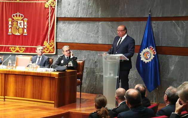 El director general de la Policía durante su discurso El director general de la Policía durante su discurso