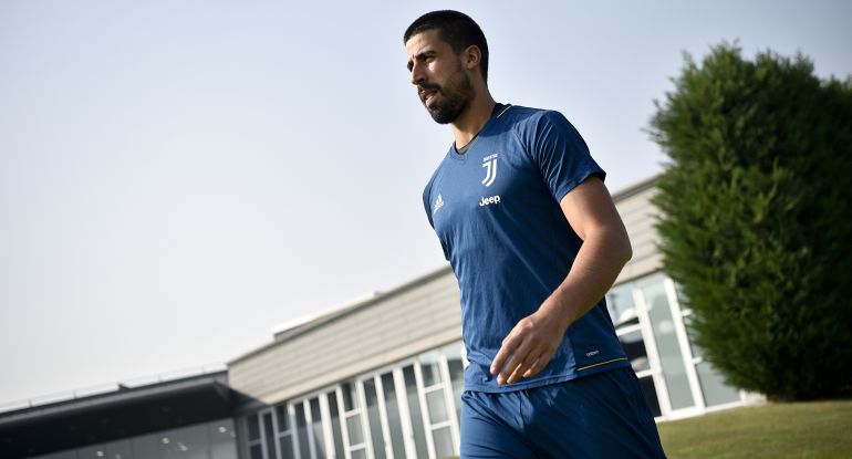 Sami Khedira, durante un entrenamiento con la Juventus de Turín Sami Khedira, durante un entrenamiento con la Juventus de Turín