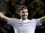 Tennis - Shanghai Masters tennis tournament - Finals - Shanghai, China - October 15, 2017 - Roger Federer of Switzerland celebrates winning against Rafael Nadal of Spain. REUTERS/Aly Song