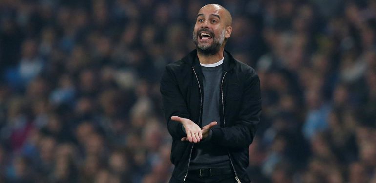 El técnico del Manchester City Pep Guardiola en el partido de la Copa de la Liga entre su equipo y el Wolverhampton Wanderers. El técnico del Manchester City Pep Guardiola en el partido de la Copa de la Liga entre su equipo y el Wolverhampton Wanderers.