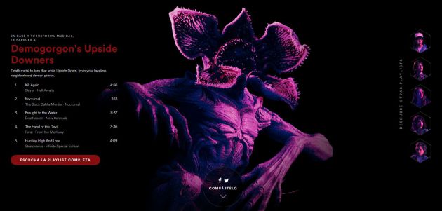 La lista de reproducción del Demogorgon. La lista de reproducción del Demogorgon.