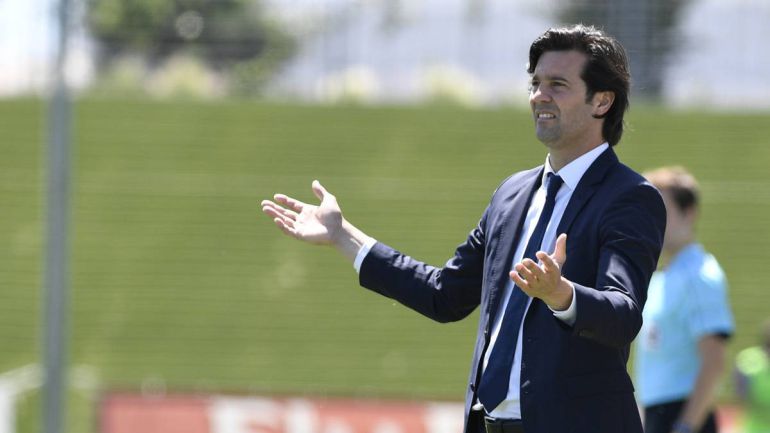 Solari, durante un partido del Real Madrid Castilla Solari, durante un partido del Real Madrid Castilla