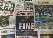 Fin, vergüenza y catástrofe, en la prensa italiana