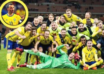 Particular celebración de Ibra y los italianos se lo comen