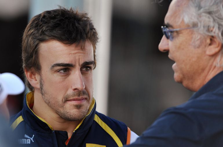 Alonso y Briatore, en una foto de 2009 cuando ambos estaban en Renault Alonso y Briatore, en una foto de 2009 cuando ambos estaban en Renault