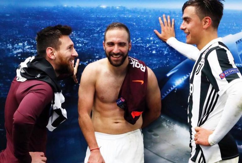 La foto de Messi, Higuaín y Dybala en el Juventus Stadium La foto de Messi, Higuaín y Dybala en el Juventus Stadium