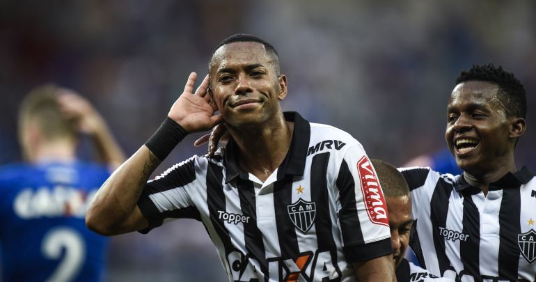 Robinho, en un partido con el Atlético Mineiro. Robinho, en un partido con el Atlético Mineiro.