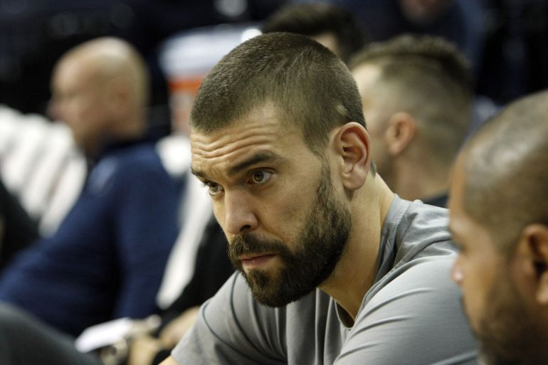 Marc Gasol, en el banquillo Marc Gasol, en el banquillo