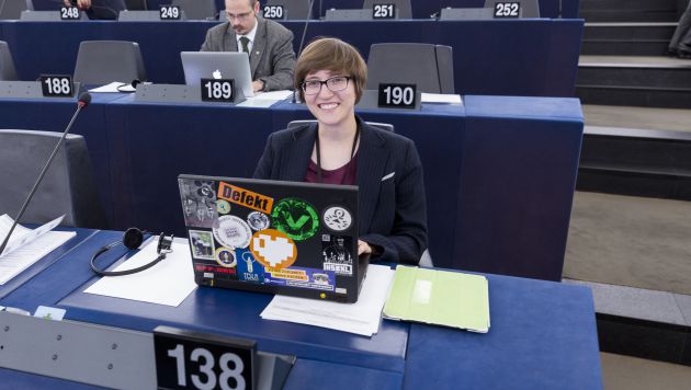 Julia Reda en una foto de archivo de 2014 Julia Reda en una foto de archivo de 2014