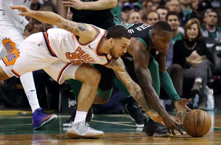 Mike James y Terry Rozier. Mike James y Terry Rozier.
