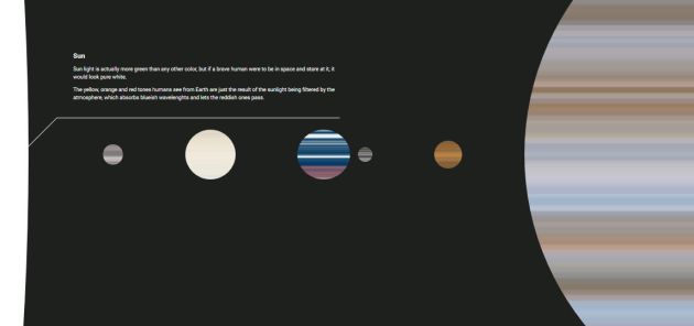 Los colores reales del espacio. Los colores reales del espacio.
