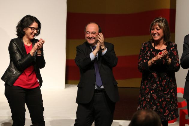 La número dos del PSC el 21-D, Eva Granados, con el cabeza de lista Miquel Iceta, y la alcaldesa de l'Hospitalet, Núria Marín La número dos del PSC el 21-D, Eva Granados, con el cabeza de lista Miquel Iceta, y la alcaldesa de l'Hospitalet, Núria Marín
