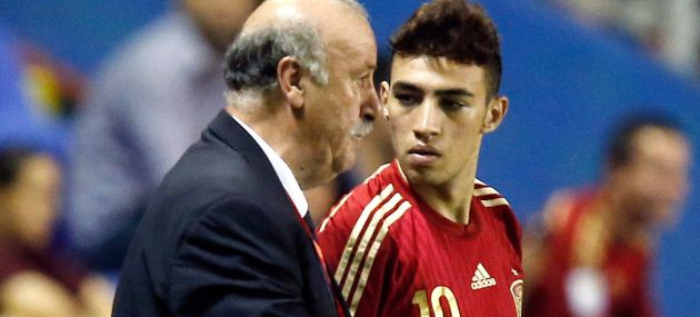 Munir, en el momento de debutar con la selección española en categoría absoluta Munir, en el momento de debutar con la selección española en categoría absoluta