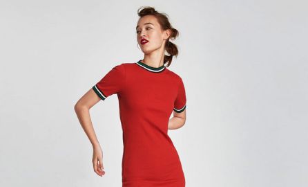 Modelo con el vestido de Zara. Modelo con el vestido de Zara.