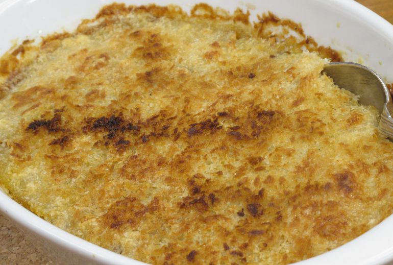Gratín de hongos y patatas. Gratín de hongos y patatas.