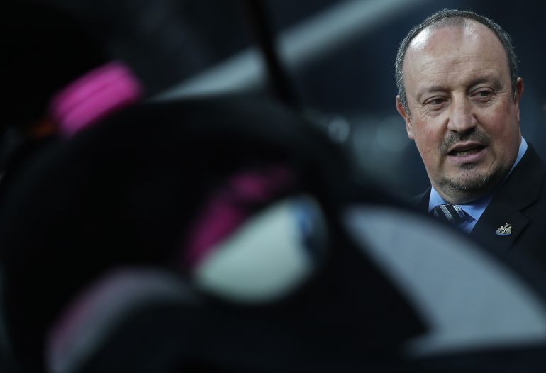 Benítez, durante un partido con el Newcastle Benítez, durante un partido con el Newcastle