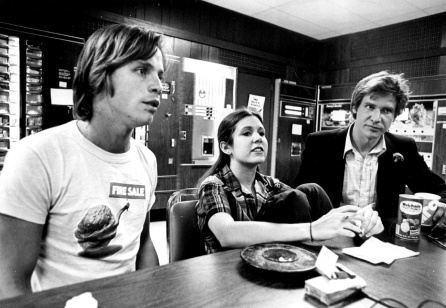 De izquierda a derecha: Mark Hamill, Carrie Fisher y Harrison Ford. De izquierda a derecha: Mark Hamill, Carrie Fisher y Harrison Ford.
