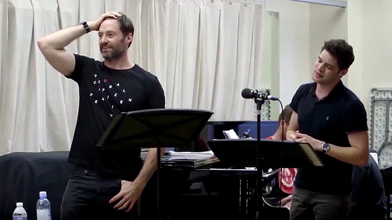 Hugh Jackman durante el ensayo de 'El Gran Showman' Hugh Jackman durante el ensayo de 'El Gran Showman'