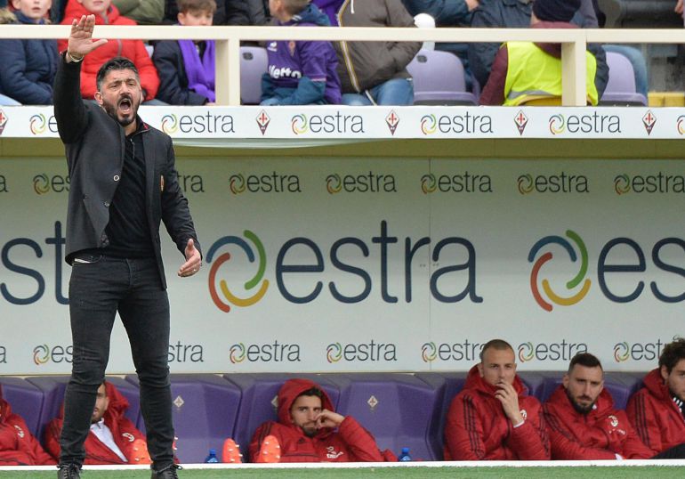 Gattuso ordena a su equipo en Florencia Gattuso ordena a su equipo en Florencia